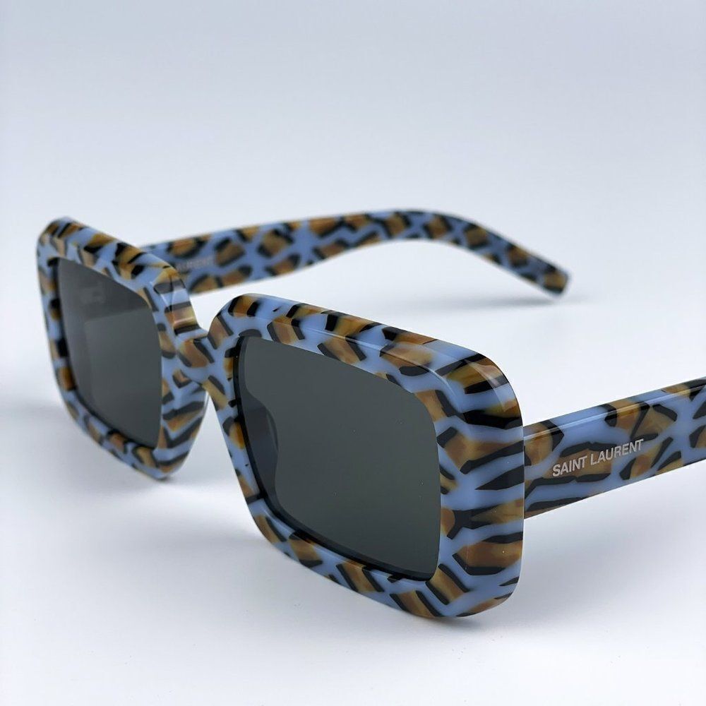 SALE! NEW Saint Laurent SL534 SUNRISE 008 Violet Rectangle Unisex Sunglasses - Picture 6 of 12
